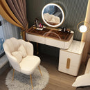 YICHANG LED Nordic Dressing Table Network Red Make Up Table Small Family Bedroom Modern Simple Wood