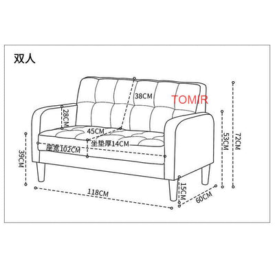 High Quality Sofa Bed Dual-purpose Bedroom Simple Lazy Fabric Sofa