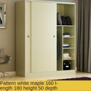 Wardrobe Sliding Door Simple Modern Economy Self-assembly Board 2 Door Large Wardrobe Real Wooden