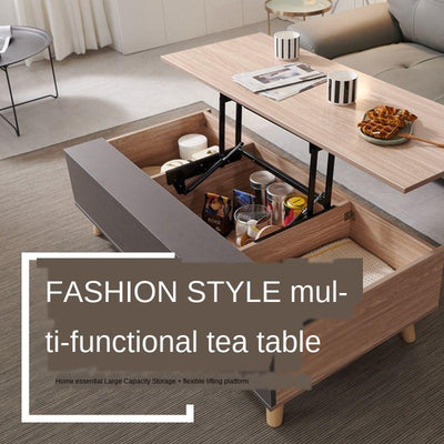 Multi-functional Coffee Table Lifting Dining Coffee Modern Simple Tea Table Small Apartment