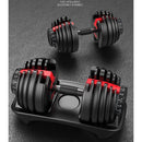 Dumbbell Set Fitness Men's Wrap Gum Dumbbell Removable Auto-adjustable 1kg-24kg&2kg-42 Kg