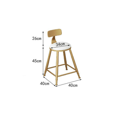 Household Modern Simple Leisure Coffee Milk Tea Shop Table And Bar Chair High Foot Stool