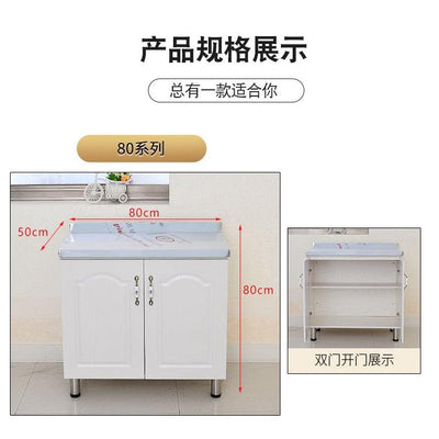 Simple Kitchen Cabinet Stainless Steel Storage Table