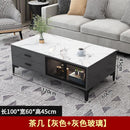 SENBIJU TV Cabinet Nordic Coffee Table Combination Gloss Tempered Glass Living Room Tv Console