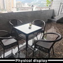 Mingran furniture rattan chair three piece set balcony small table chair tea table chair combination