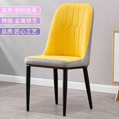 Nordic Luxury Dining Chair Iron Home Leisure Simple Back Chair