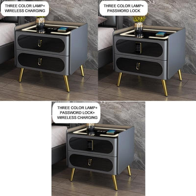 New⭐ Intelligent Bedside Table Bedside Cabinet Drawer With Security Coded Lock/Fast Wireless