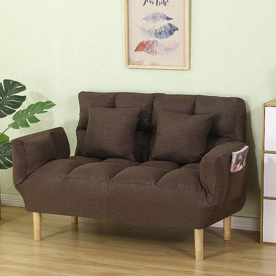 Nordic small apartment minimalist home living room bedroom fabric sofa multifunctional lazy bed