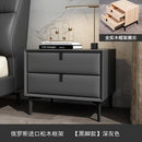 Russian Pine Simple Modern Minimalist Nordic Drawer Storage Bedside Table High-end Leather Bed