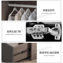 (PANDA) Wardrobe Bed Integrated Solid Wood Small Family with Bookcase Bed Computer Desk Wall