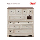 American Bucket Cabinet Solid Wood Bedroom Drawer Storage Wooden Chest of Drawers Living Room Simple