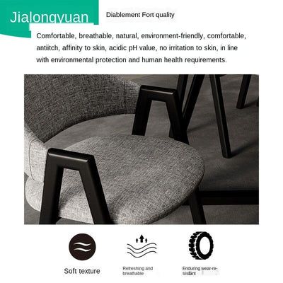 Nordic Backrest Computer Simple Modern Lazy Student Makeup Leisure Iron Home Dining Chair