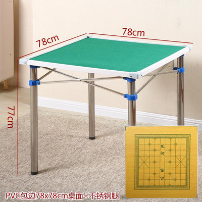 Folding Mahjong Table Multifunctional Table Chess And Card Dual Purpose Stainless Steel Leg Folding