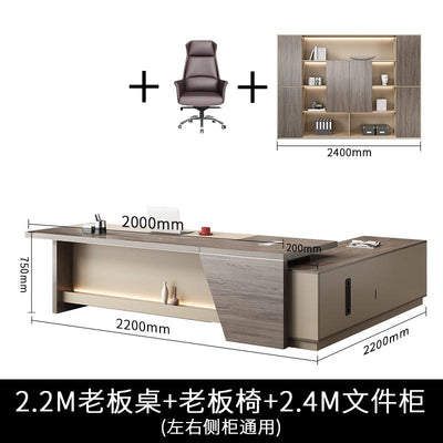 Study Table Boss Chair Combination Simple Modern Large Shift President Manager Desk Single Computer