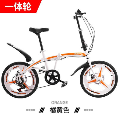 SSPU X4 Foldable bicycle Folding Bike 20 Inch 7 Speed Dolphin Frame Double Disc Brake Adult Outdoor