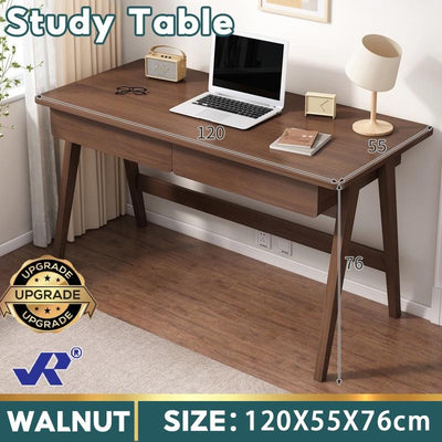 JR Solid Wood Study Table With Drawer Home Computer Table Simple Writing Study Desk