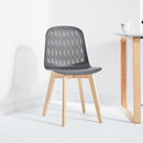 FORTUNE Nordic plastic chairs modern minimalist home backstool creative solid wood dining table