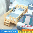 Solid Wood Baby Bed Baby Cot Boy Single Bed Girl Princess Bedside Bed Widened Small Bed With Rails