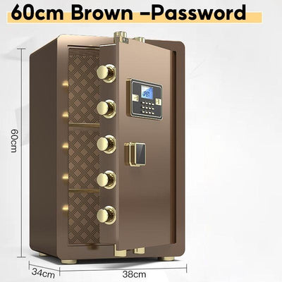 Pl Safe Box Fingerprint Home Password Office Safe Deposit Box Small Anti-theft Alarm Safes Bedside