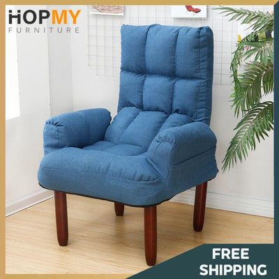 Chair Omlin Office Lazy Sofa Computer Chair Japanese Folding Reclining Chair Single Cloth Sofa 【In