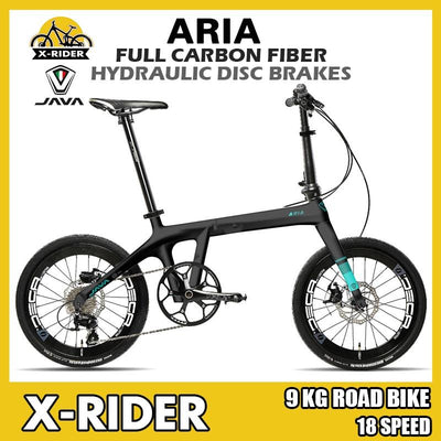 JAVA ARIA Foldable Bicycle Folding Bicycle Carbon Fiber Folding Bike 18 Speed Double Disc Brake Bike