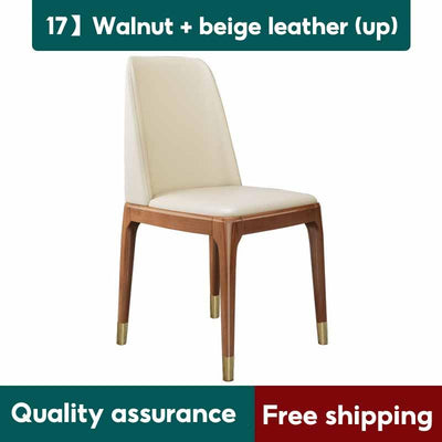 Nordic modern dining chair fashion waterproof dressing chair modern back chair PU leather dining