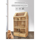 Villa Wood Cage Luxury Solid Three-layer Cabinet Glass Household House Can Put Cat Litter Basin