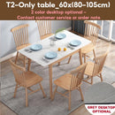 DF Sintered Stone Dining Table Set Extendable Marble Long Table and Chair