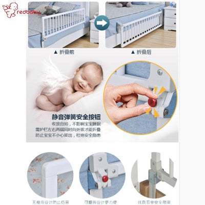 Safe Bed Guardrail Elderly Baby Child Anti-fall Guard Railing Solid Wood Foldable Guardrail Is