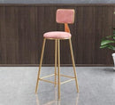 SEVEN Nordic Bar Chair Simple Modern Bar Chair High Stool Family Back High Chair Dining Chair Net