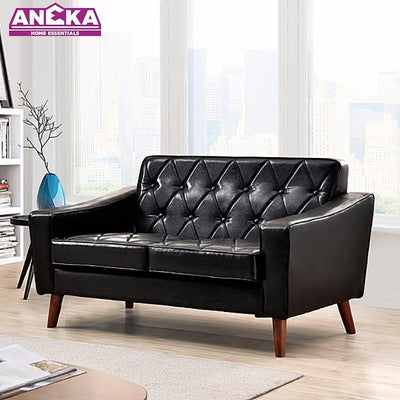 Day American living room bedroom pull buckle leather sofa Nordic small office single double