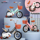 [SG READY STOCK] Girl Baby Bicycle Foldable Kids Children Bicycle For Kids 2-12 Years Old 12 14 16