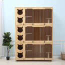 Solid Wood Villa Display Cat House Breeding Foster Cage Pet Cabinet