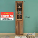 LAL Bookcase Bookshelf Cabinet Combination Office Solid Wood Filing Cabinet With Lock Glass Door