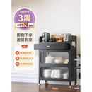 2022 NEW Metal Kitchen Cabinet Grey Floor Multi-layer Storage Cabinet Multifunctional Oven Shelf