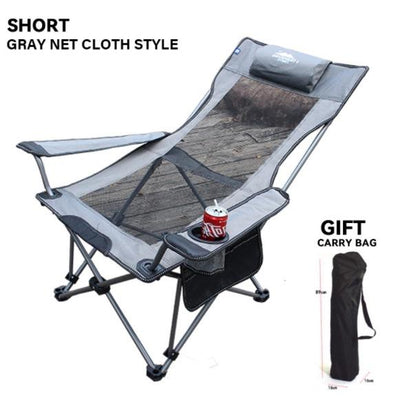 WONZOM Outdoor Foldable Chair Casual Portable Field Camping Chair Arm Chair Recliner Lounge Chair