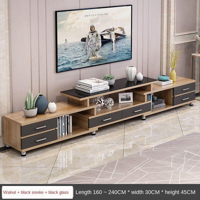 Side A Few Simple European-style Coffee Table Tv Cabinet Combination Of Nordic Solid Wood Rounded