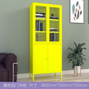 Bookshelf Cabinet Living Room Dustproof Bookshelf Wrought Iron Glass Door Bookcase Home Floor