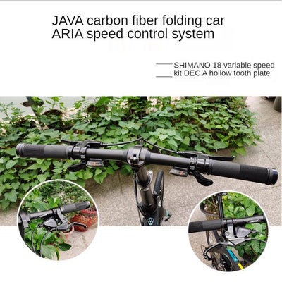 JAVA ARIA Foldable Bicycle Folding Bicycle Carbon Fiber Folding Bike 18 Speed Double Disc Brake Bike