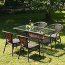 Mingran furniture rattan chair three piece set balcony small table chair tea table chair combination