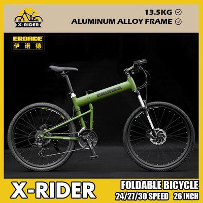 Germany Eroade Foldable Mountain Bicycle Folding Mountain Bike 26 Inch 24/27/30 Speed Full Aluminum