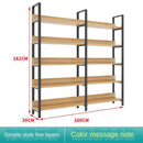 Steel And Wood Bookshelf Iron Shelf Floor Multi-storey Living Room Storage Shelf Display Shelf