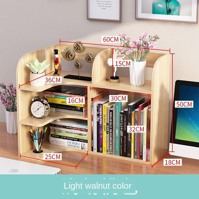 Desk Small Bookshelf on Simple Office Desktop Rack Multi-layer Student Dormitory Storage Children