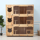 Solid Wood Villa Display Cat House Breeding Foster Cage Pet Cabinet