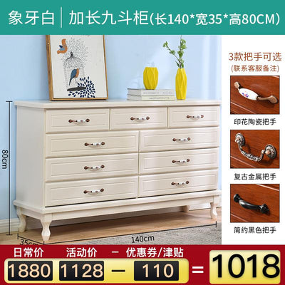 Nordic Solid Wood Simple Modern Bedroom Storage Living Room Cabinet Chest of Drawers Special Price