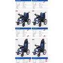 Electric wheelchair, high back, full reclining, foldable, portable, multi-functional elderly