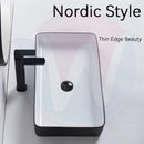 Nordic Bathroom Basin Toilet Round Square Washbasin Balcony Ceramic Sink