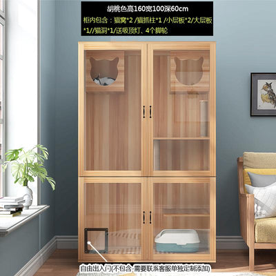 Cat Cage Solid Wood Cat Nest Cat Cage Villa Cat Cabinet Four Seasons General Apartment Luxury Cat