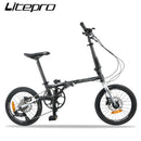 Litepro 9-speed Foldable Bicycle 16inch Adult Folding Bike With Variable Speed Road Bike Cycling