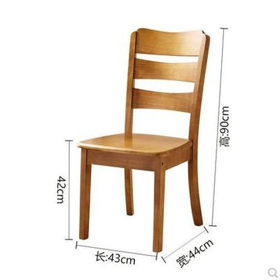 Solid Wooden Dining Chair Family Hotel Restaurant Chair Log Chair